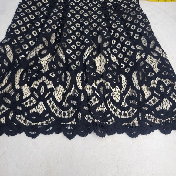 Free People One Million Lovers Black Lace Mini Dress Size 12 deep V strappy back - Picture 11 of 15